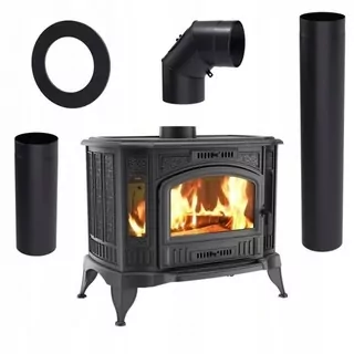 Liatinový sporák Kratki Koza 66 x 77 x 55 cm čierny + 4 ďalšie produkty